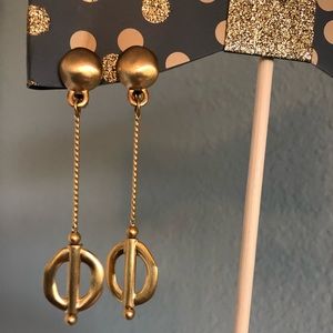 90s Vintage Clip Gold Earrings